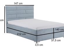 Fotogalerie Blanář - čalouněná postel Troja 140x200 - Béžová