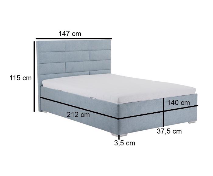 Fotogalerie Blanář - čalouněná postel Troja 140x200 - Béžová