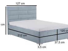 Fotogalerie Blanář - čalouněná postel Troja 120x200 - Béžová