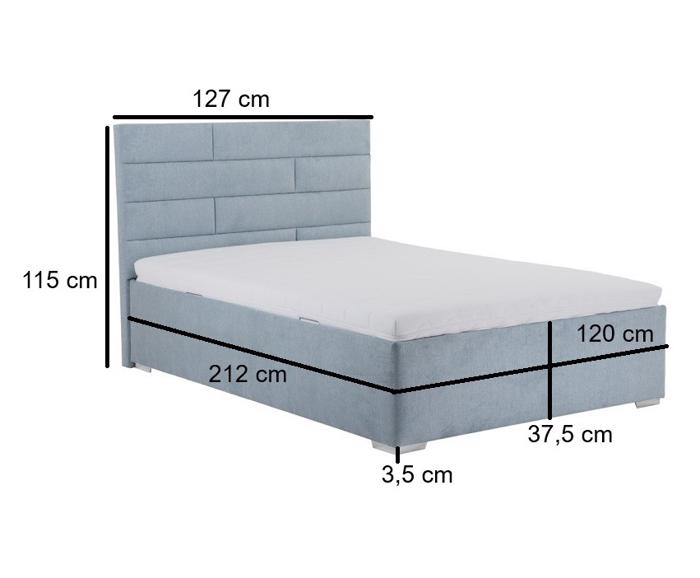 Fotogalerie Blanář - čalouněná postel Troja 120x200 - Béžová