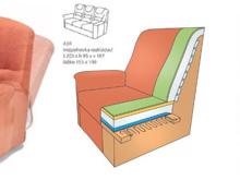 Fotogalerie Rohová rozkládací sedací souprava Agáta s relaxačním prvkem - silver