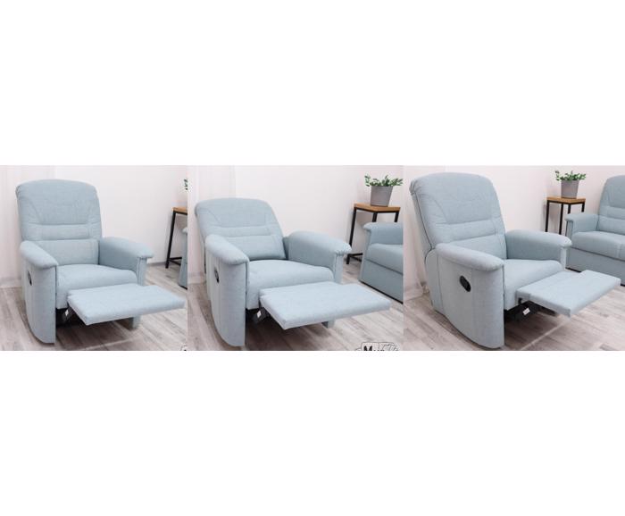 Fotogalerie Rohová rozkládací sedací souprava Agáta s relaxačním prvkem - silver