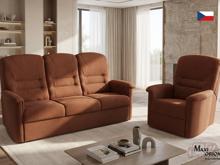 Fotogalerie Sedací souprava Agáta - rozkládací pohovka + polohovací křeslo - potahy II. kategorie