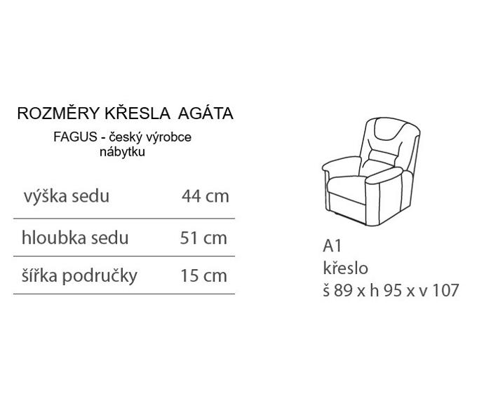 Fotogalerie Sedací souprava Agáta - rozkládací pohovka + polohovací křeslo - výběr barvy