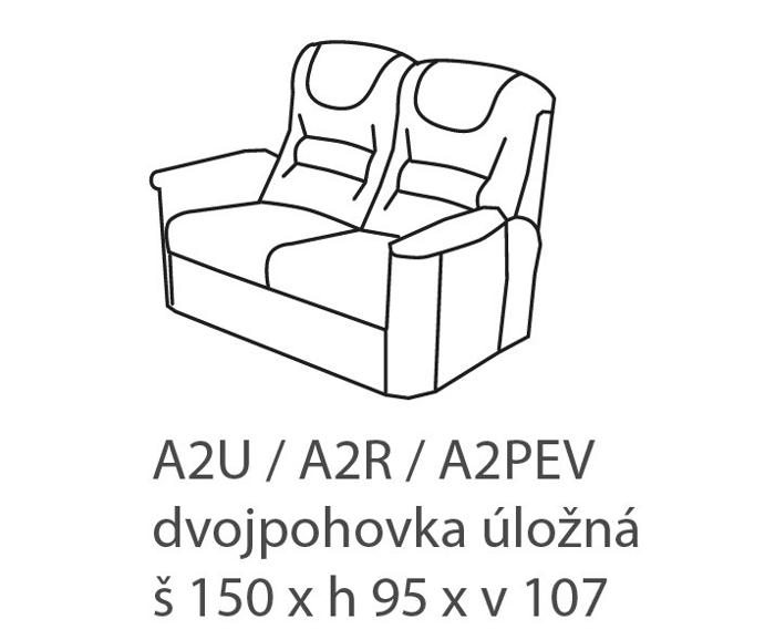 Fotogalerie Dvojpohovka Agáta s úložným prostorem - výběr barvy