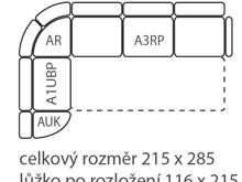 Fotogalerie Rohová sedací souprava Agáta s rozkladem a úložným prostorem - výběr barvy