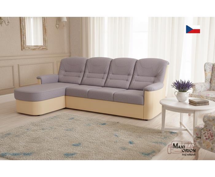 Fotogalerie Rohová rozkládací sedací souprava Agáta s relaxačním prvkem - výběr barvy