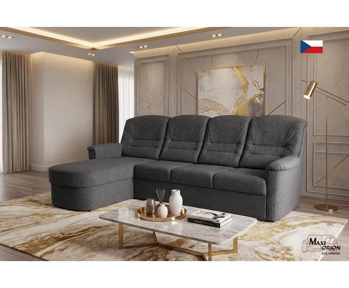 Fotogalerie Rohová rozkládací sedací souprava Agáta s relaxačním prvkem - výběr barvy