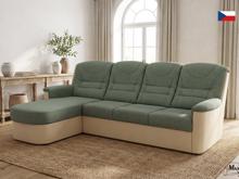 Fotogalerie Rohová rozkládací sedací souprava Agáta s relaxačním prvkem - výběr barvy