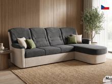 Fotogalerie Rohová rozkládací sedací souprava Agáta s relaxačním prvkem - výběr barvy