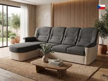 Fotogalerie Rohová rozkládací sedací souprava Agáta s relaxačním prvkem - výběr barvy