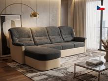 Fotogalerie Rohová rozkládací sedací souprava Agáta s relaxačním prvkem - výběr barvy