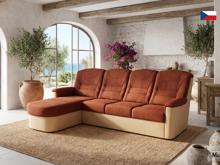 Fotogalerie Rohová rozkládací sedací souprava Agáta s relaxačním prvkem - výběr barvy