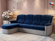 Fotogalerie Rohová rozkládací sedací souprava Agáta s relaxačním prvkem - výběr barvy