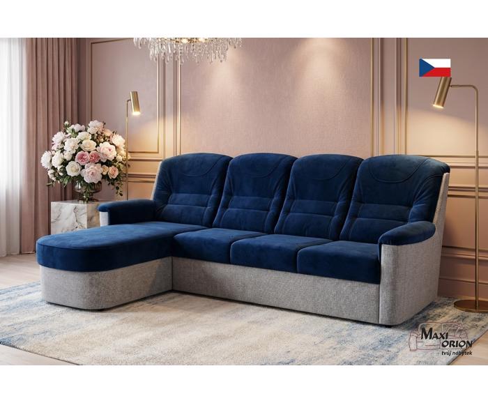 Fotogalerie Rohová rozkládací sedací souprava Agáta s relaxačním prvkem - výběr barvy