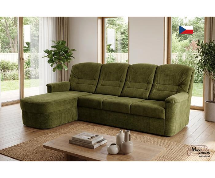 Fotogalerie Rohová rozkládací sedací souprava Agáta s relaxačním prvkem - výběr barvy