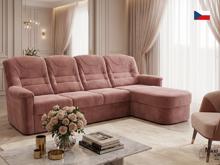 Fotogalerie Rohová rozkládací sedací souprava Agáta s relaxačním prvkem - výběr barvy