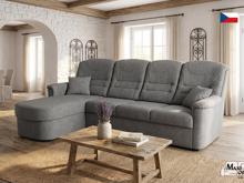 Fotogalerie Rohová rozkládací sedací souprava Agáta s relaxačním prvkem - výběr barvy