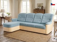 Fotogalerie Rohová rozkládací sedací souprava Agáta s relaxačním prvkem - výběr barvy