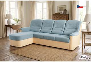 Rohová rozkládací sedací souprava Agáta s relaxačním prvkem - výběr barvy