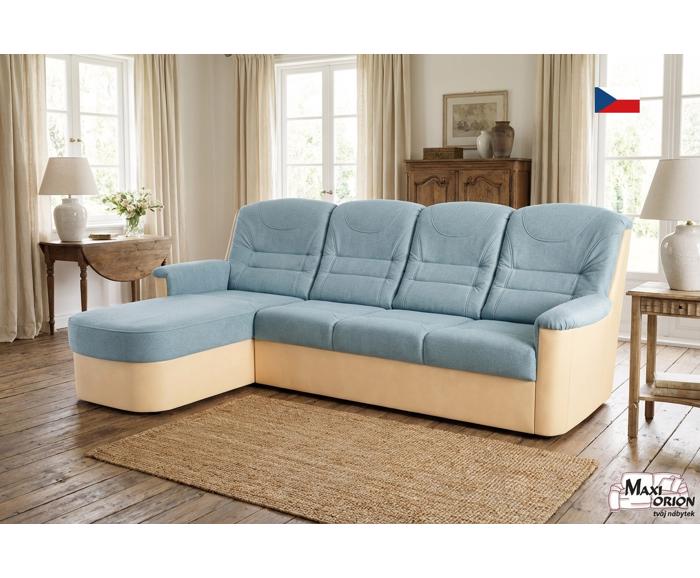 Fotogalerie Rohová rozkládací sedací souprava Agáta s relaxačním prvkem - výběr barvy