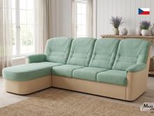 Fotogalerie Rohová rozkládací sedací souprava Agáta s relaxačním prvkem - výběr barvy