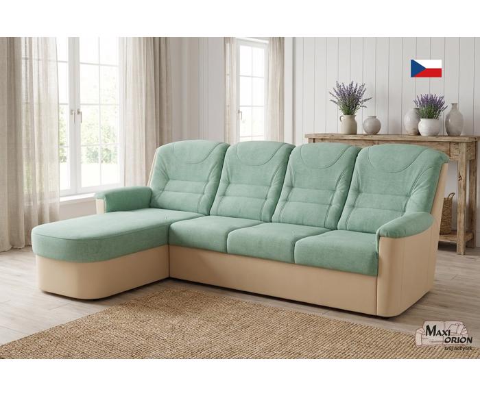 Fotogalerie Rohová rozkládací sedací souprava Agáta s relaxačním prvkem - výběr barvy