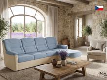 Fotogalerie Rohová rozkládací sedací souprava Agáta s relaxačním prvkem - výběr barvy