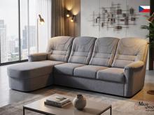 Fotogalerie Rohová rozkládací sedací souprava Agáta s relaxačním prvkem - silver