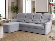 Fotogalerie Rohová rozkládací sedací souprava Agáta s relaxačním prvkem - silver