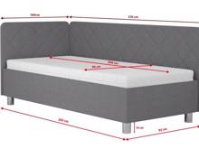 Fotogalerie Blanář - čalouněné čelo k posteli Fiona 200 cm - Stone