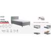 Blanář - čalouněná postel Fiona 90x200 bez matrace - Silver