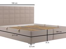Fotogalerie Blanář - čalouněná postel Bora 180x200 úložný prostor boční výklop - výběr barvy
