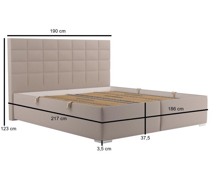 Fotogalerie Blanář - čalouněná postel Bora 180x200 úložný prostor boční výklop - výběr barvy