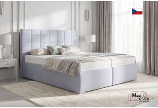 Čalouněná postel Bora světle šedá 180x200 Blanář + zvýhodněná cena matrací