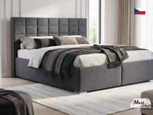 Fotogalerie Blanář - čalouněná postel Bora 180x200 úložný prostor boční výklop - tmavě šedá