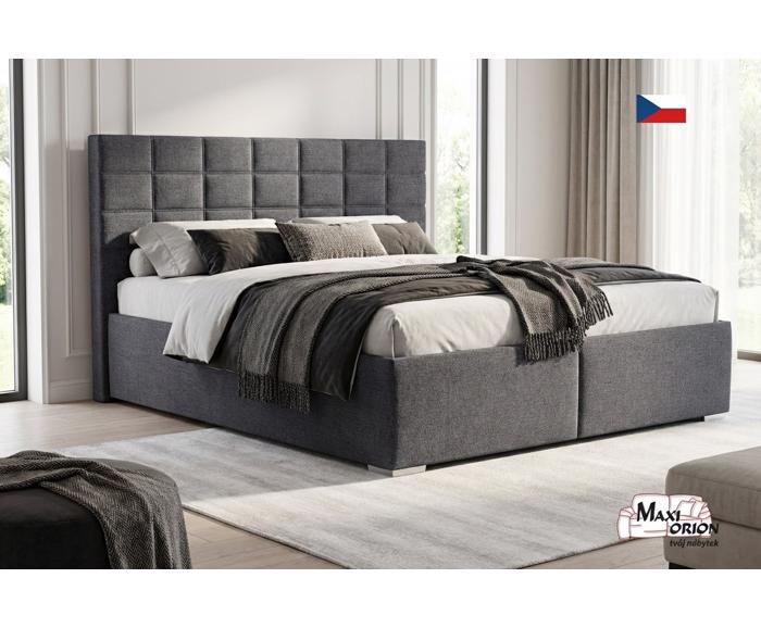 Fotogalerie Blanář - čalouněná postel Bora 180x200 úložný prostor boční výklop - tmavě šedá