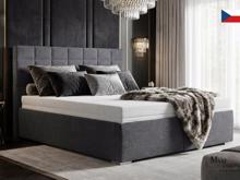 Fotogalerie Blanář - čalouněná postel Bora 180x200 úložný prostor boční výklop - tmavě šedá