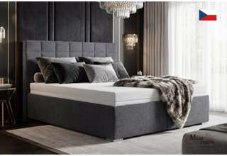 Čalouněná postel Bora tmavě šedá 180x200 Blanář + zvýhodněná cena matrací