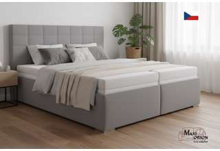 Blanář - čalouněná postel Bora 180x200 úložný prostor boční výklop - světle šedá
