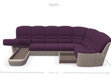 Fotogalerie Rohová sedací souprava Agáta ve tvaru U s relaxačním prvkem - výběr potahů