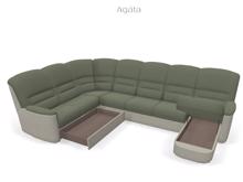 Fotogalerie Velká rohová sedací souprava Agáta ve tvaru U s relaxačním prvkem - výběr barvy