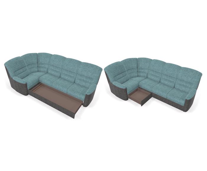 Fotogalerie Rohová sedací souprava Agáta s úložným prostorem - výběr barvy