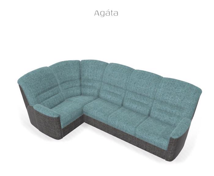Fotogalerie Rohová sedací souprava Agáta s úložným prostorem - výběr barvy