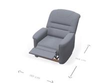 Fotogalerie Polohovací křeslo Agáta  - silver