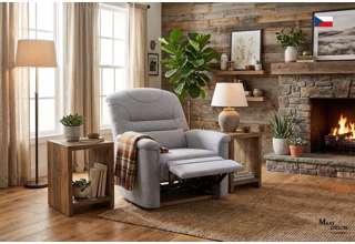 Polohovací křeslo Agáta  - silver