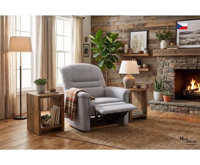 Fotogalerie Polohovací křeslo Agáta  - silver