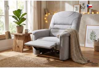 Polohovací křeslo Agáta  - silver