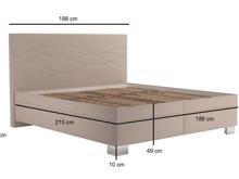 Fotogalerie Blanář - čalouněná postel Luna 180x200 - antracitová