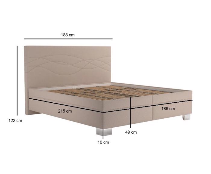 Fotogalerie Blanář - čalouněná postel Luna 180x200 - antracitová